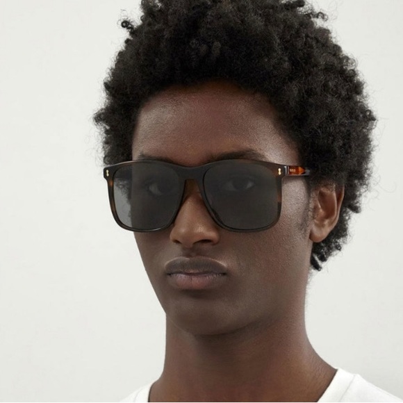 NEW GUCCI UNISEX SUNGLASSES GUCCI GG1041S 002 HAVANA GREY GUCCI EYEWEAR - Picture 5 of 14